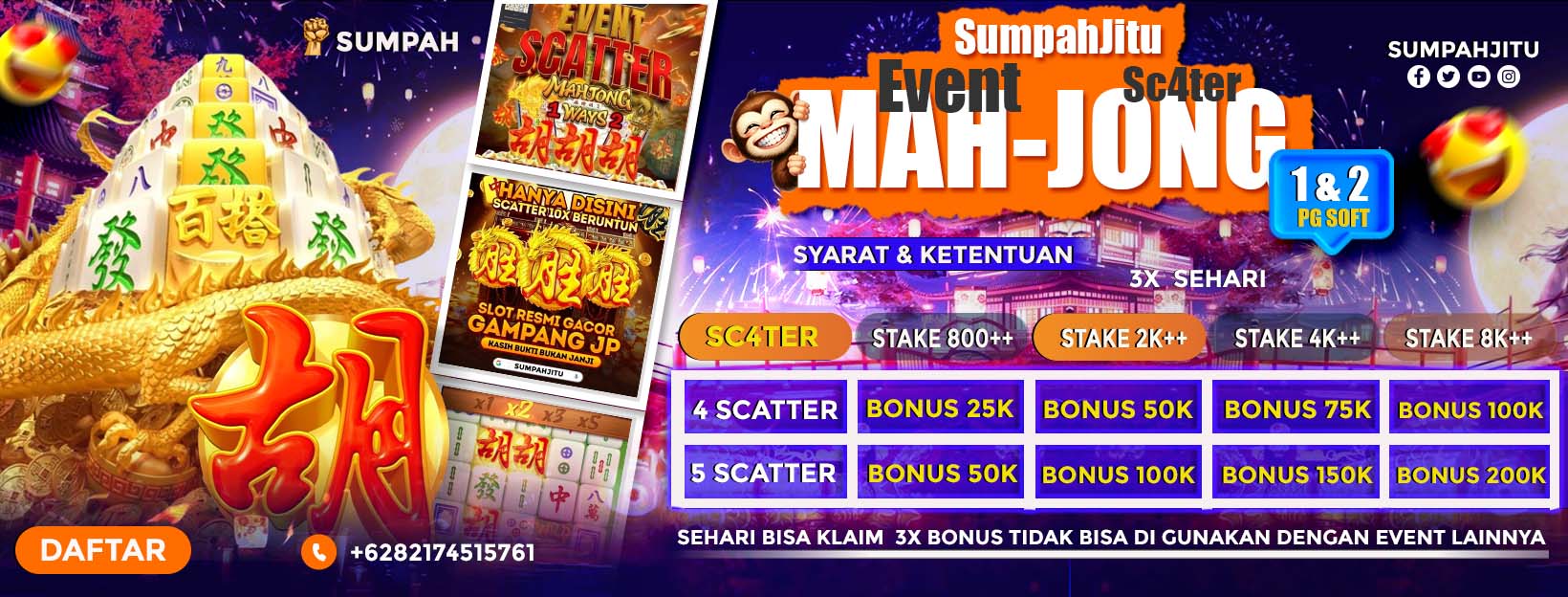 EVENT SCATTER MAHJONG WAYS 1 & 2 PG SOFT