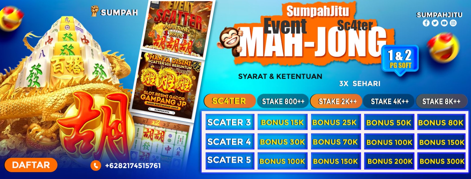 EVENT SCATTER MAHJONG WAYS 1 & 2 PG SOFT